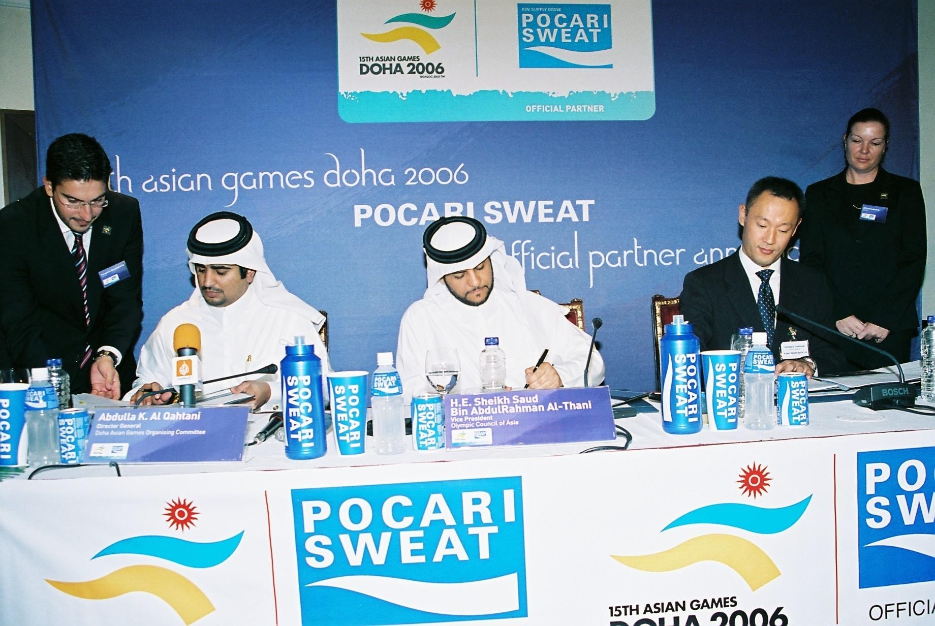 Bashir Mraish Consultancy implements a partnership between Pocari Sweat and the 2006 Doha Games Organizing Committee